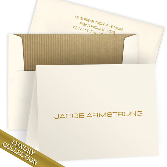 Luxury Armstrong Folded Note Card Collection - Raised Ink